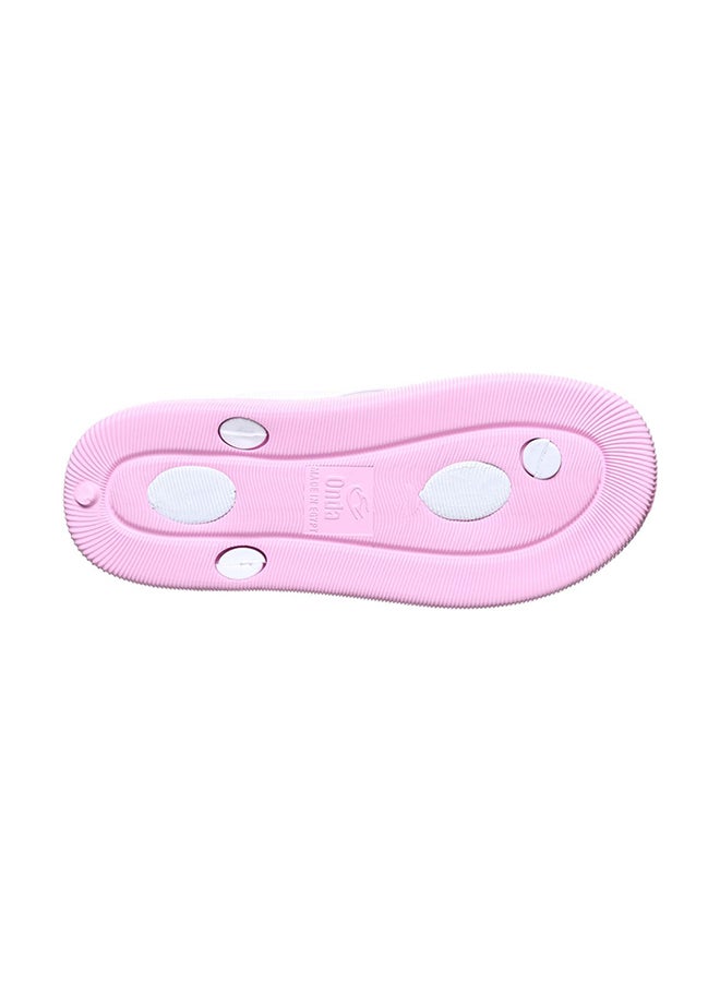 Onda - Casual Slip-on Flip Flops Pink/White - Image 1