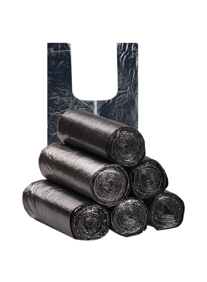 100-Piece Trash Bag Black 17.7x25.6inch 