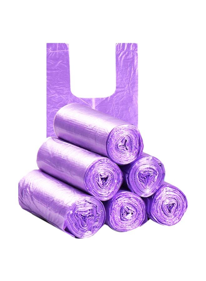 100-Piece Thick Garbage Bag Purple 22.00x3.00x12.00cm 
