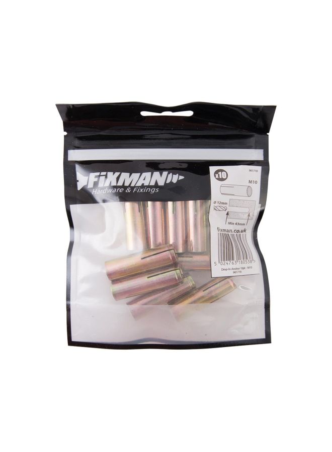 FIXMAN 10-Piece Drop-In Anchors Pipe Set Brown - Image 3