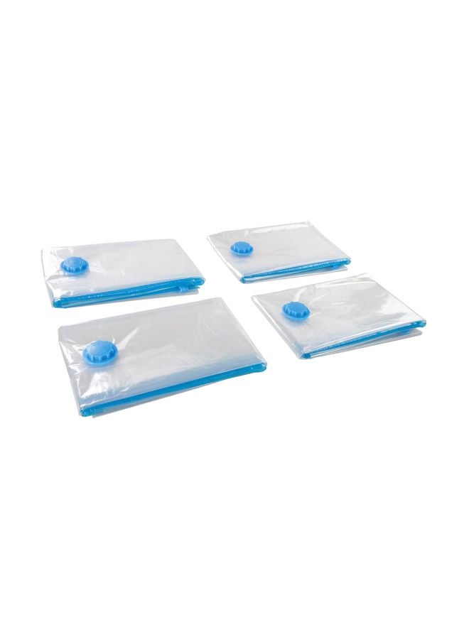 فيكس مان طقم حقائب تخزين مفرغة من الهواء مكون من 4 قطع شفاف/أزرق - Image 2