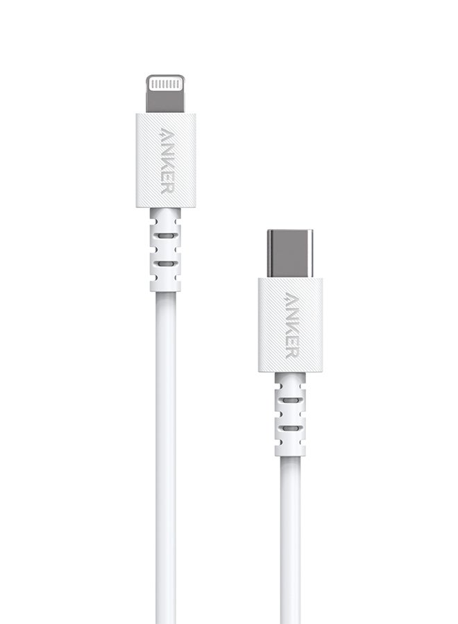 Anker - USB C to Lightning Powerline Select Cable For iPhone 11/11 Pro/X/XS/XR/XS Max/8/8 Plus Supports Power Delivery White - Image 1