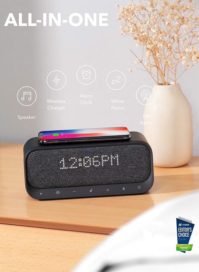 Soundcore - Wakey Bluetooth Speaker Powered With Alarm Clock For Samsung Black - Image 1