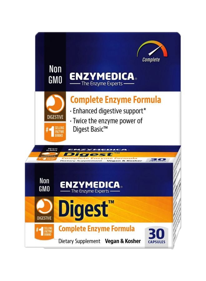 ENZYMEDICA Digest Complete Enzyme Formula Dietary Supplement - 30 Capsules  - Image 1