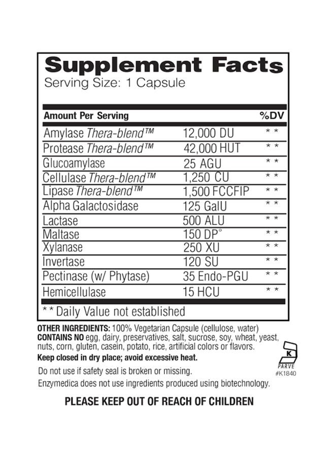 ENZYMEDICA Digest Complete Enzyme Formula Dietary Supplement - 30 Capsules  - Image 2