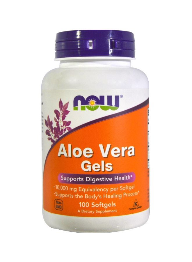 Now Foods Aloe Vera Gels 10000mg Dietary Supplement - 100 Softgels