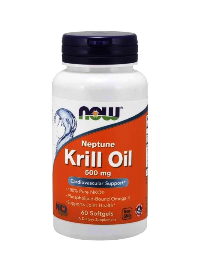 Now Foods Neptune Krill Oil 500mg Dietary Supplement - 60 Softgels 