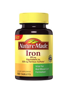 Nature Made Iron Dietary Supplement 325mg- 180 Capsules 