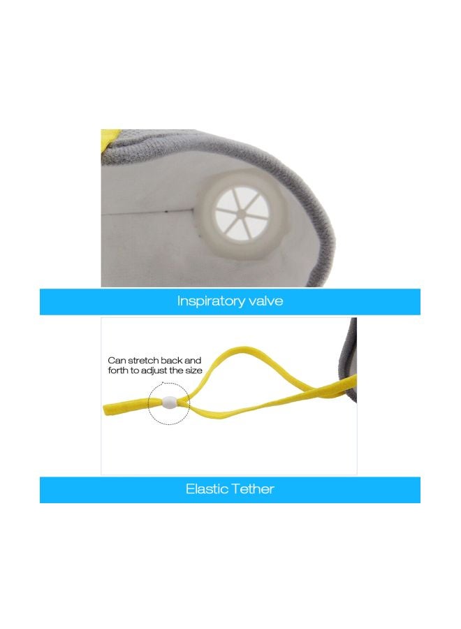 3 أقنعة واقية من القطن رمادي M - Image 4