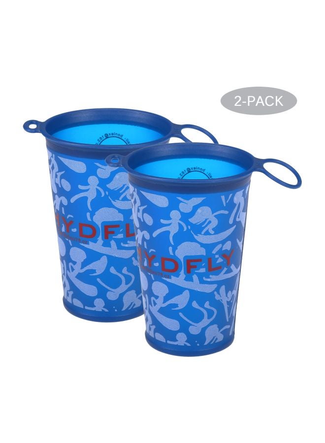2-Piece Foldable Soft Cup Set Blue 200ml  - Image 2