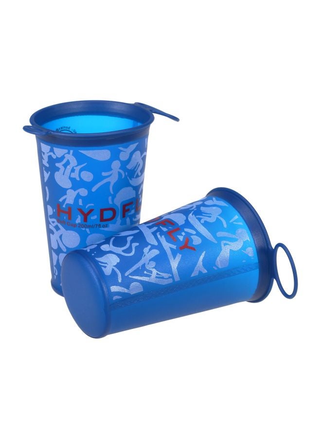 2-Piece Foldable Soft Cup Set Blue 200ml  - Image 1