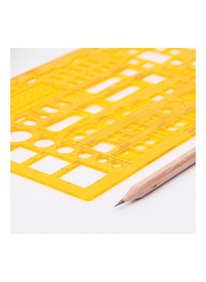 Generic Pack Of 2 Furniture Construction Template Ruler Yellow  - Image 4