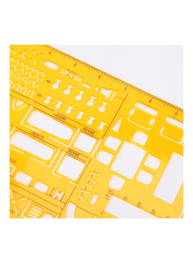 Generic Pack Of 2 Furniture Construction Template Ruler Yellow  - Image 5