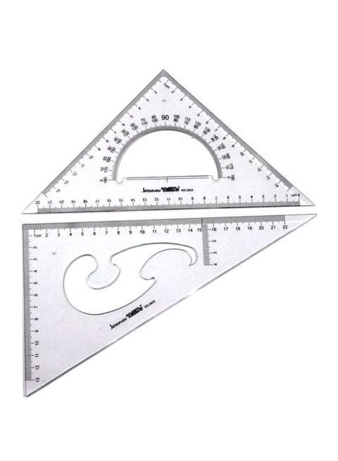 Pack Of 2 Triangle Scale Set Black/Clear