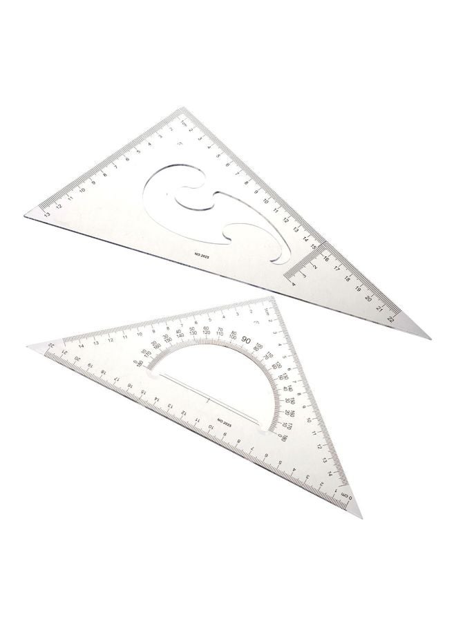 Pack Of 2 Triangle Scale Set Black/Clear