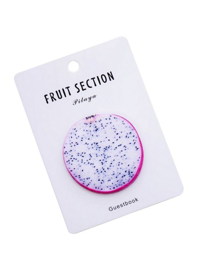 Pack Of 2 Fresh Fruit Memo Pad Sticky Notes White/Blue/Pink - Image 1