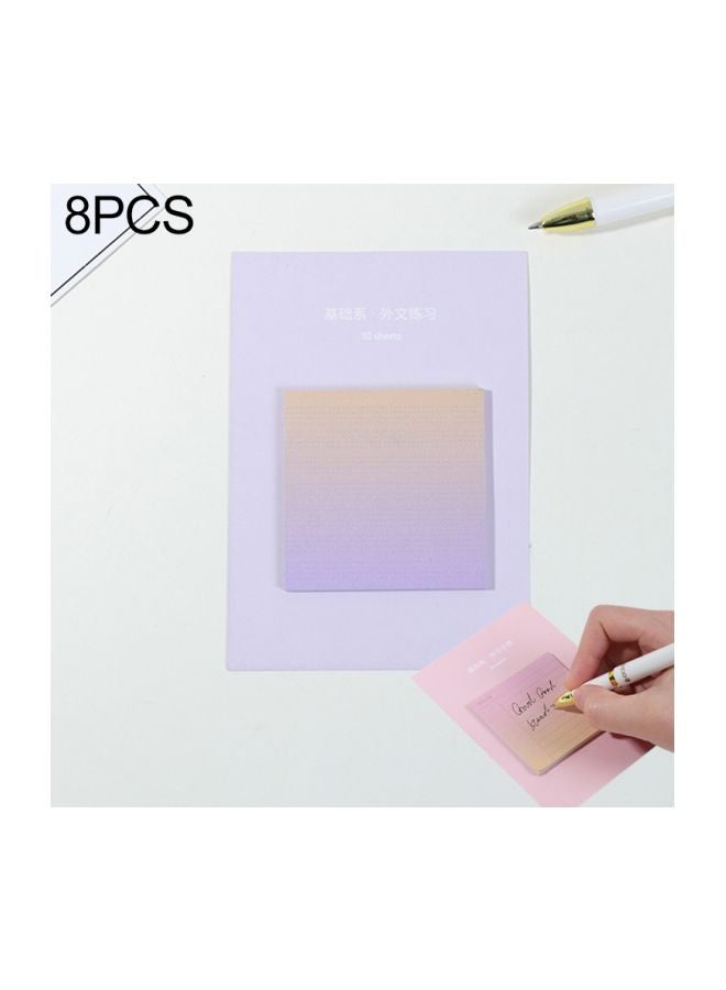 8-Piece Gradient Notepad Purple - Image 2