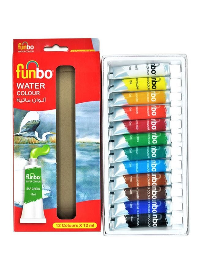 Funbo 12-Piece Water Colour Set Multicolour - Image 1