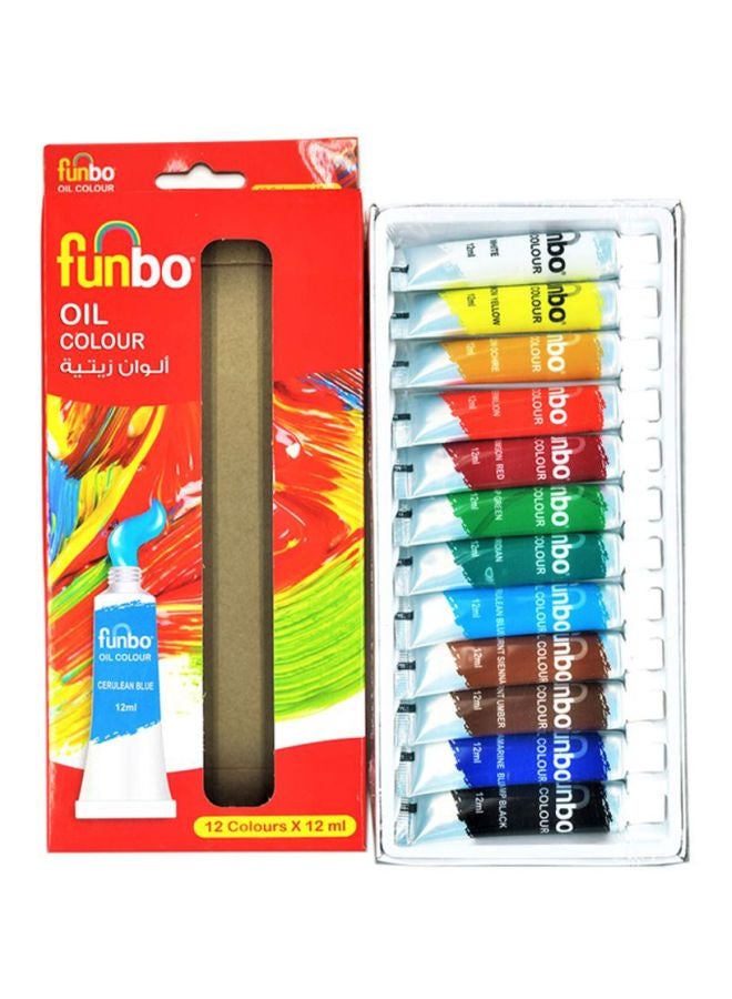 فانبو مجموعة ألوان زيتية - 12 قطعة متعدد الألوان - Image 1