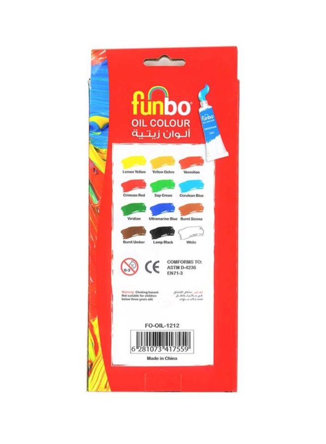 فانبو مجموعة ألوان زيتية - 12 قطعة متعدد الألوان - Image 3