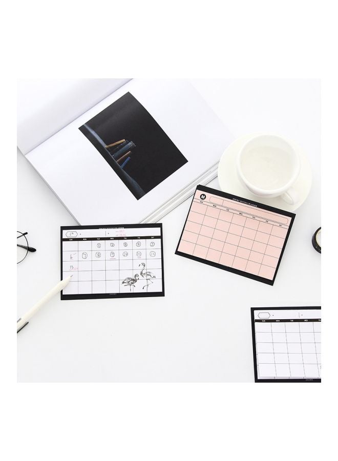 Generic 30-Sheets Weekly Planner White/Black - Image 4