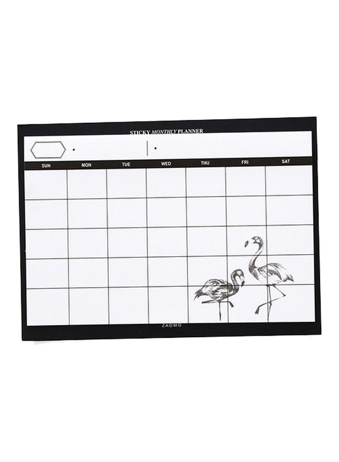Generic 30-Sheets Weekly Planner White/Black - Image 1
