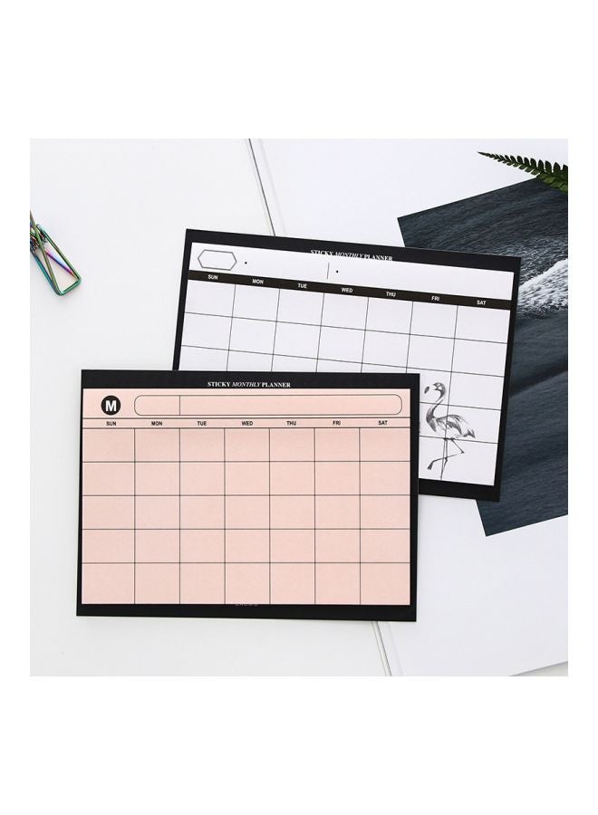Generic 30-Sheets Weekly Planner White/Black - Image 2