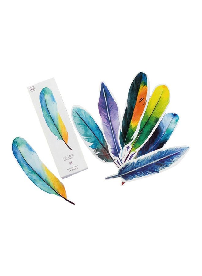 30-Piece Leaf Shaped Paper Clip Bookmark Multicolour - Image 1