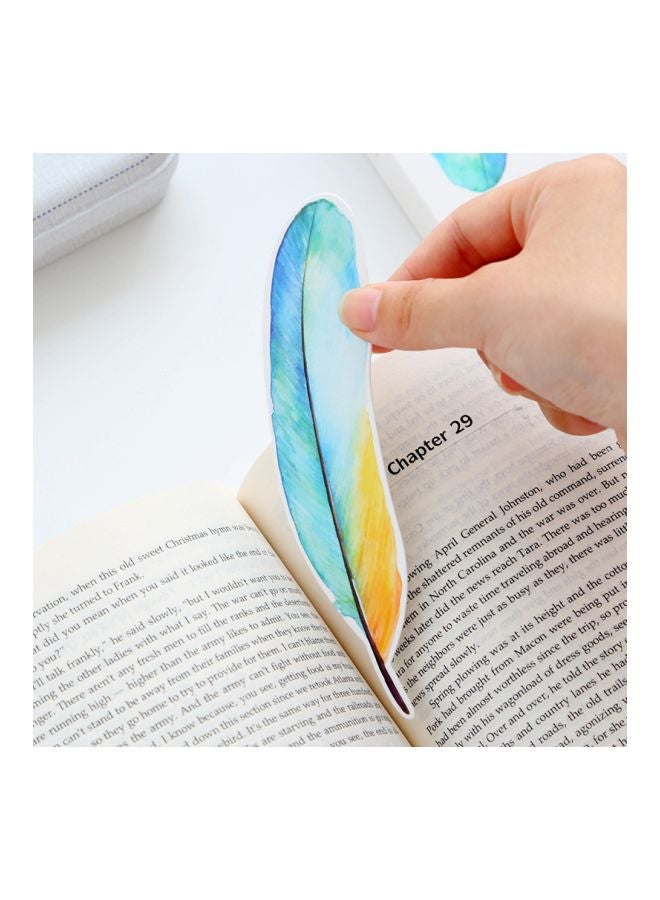 30-Piece Leaf Shaped Paper Clip Bookmark Multicolour - Image 4