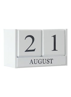Generic Wooden Desktop Calendar White 