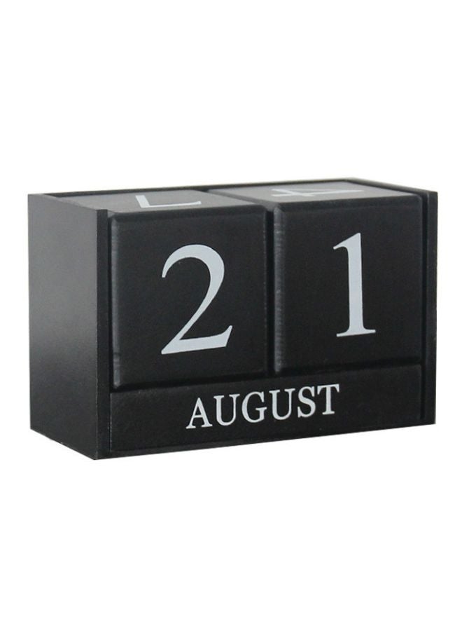 Wooden Desktop Calendar Black