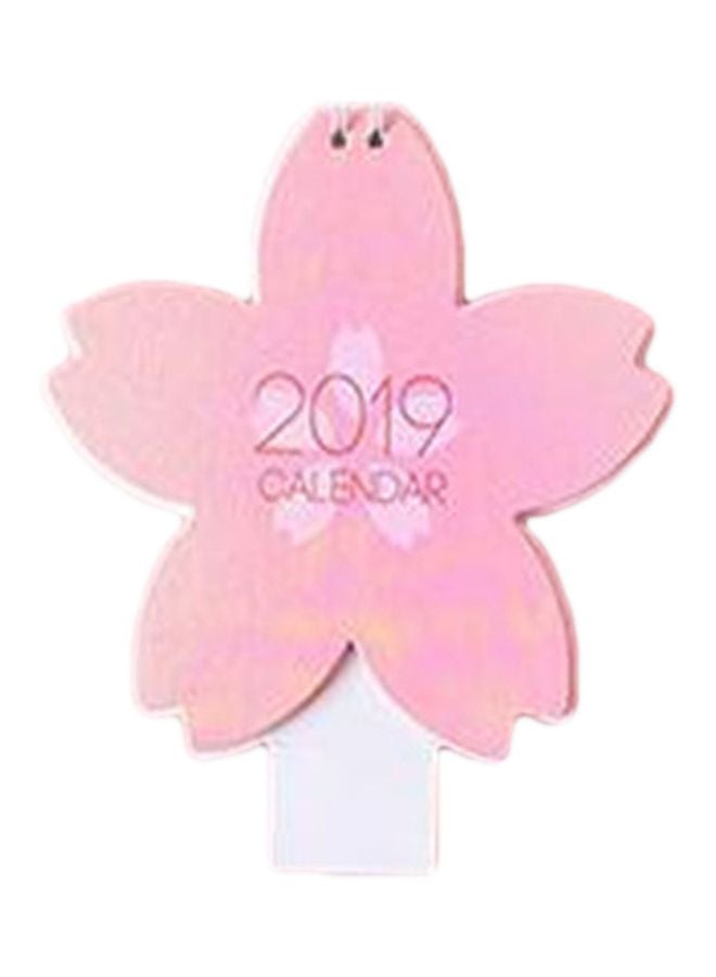 Generic Pack Of 3 Cherry Blossoms Shaped Desk Calendar Pink  - Image 1