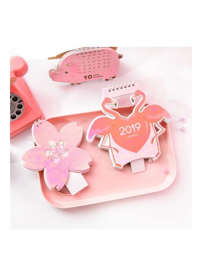 Generic Pack Of 3 Cherry Blossoms Shaped Desk Calendar Pink  - Image 4