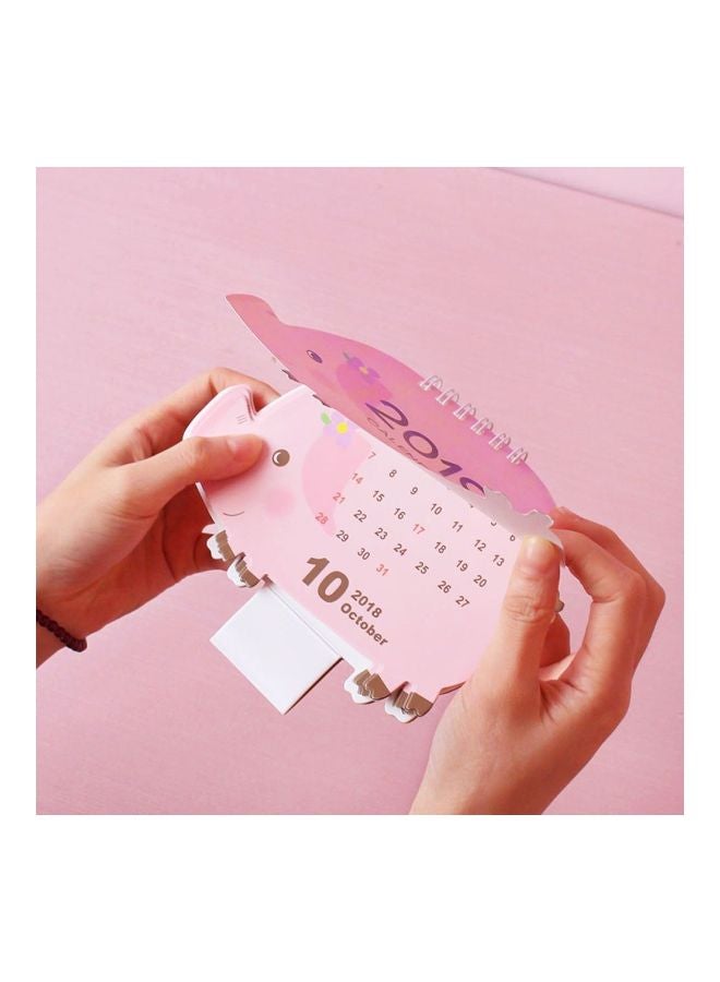 Generic - 3-Piece Flamingo Desk Calendar Set Pink - Image 1