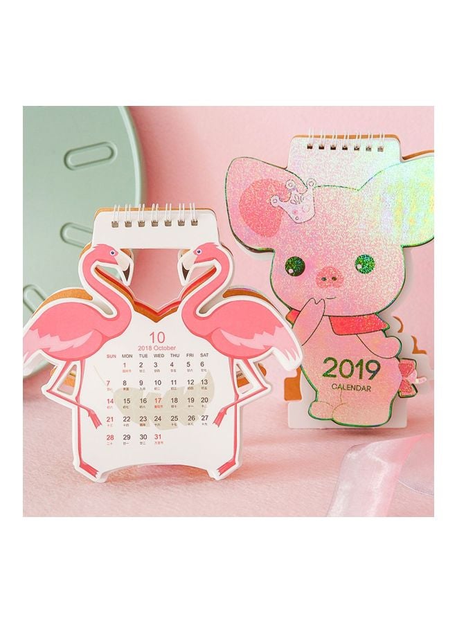 Generic - 3-Piece Flamingo Desk Calendar Set Pink - Image 1