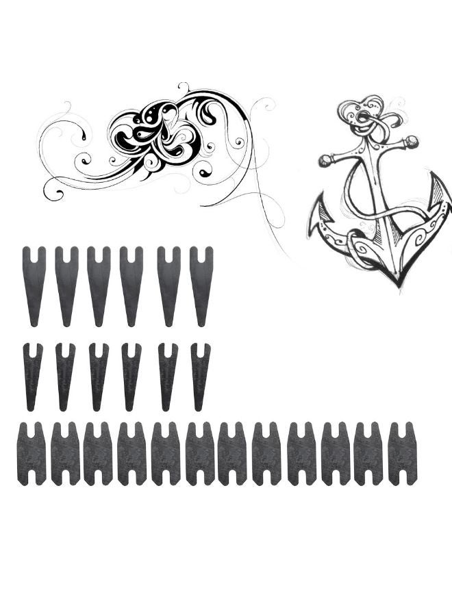 مجموعة زنبرك لماكينة التاتو ب 3 أنواع مختلفة مكونة من 24 قطعة أسود - Image 2