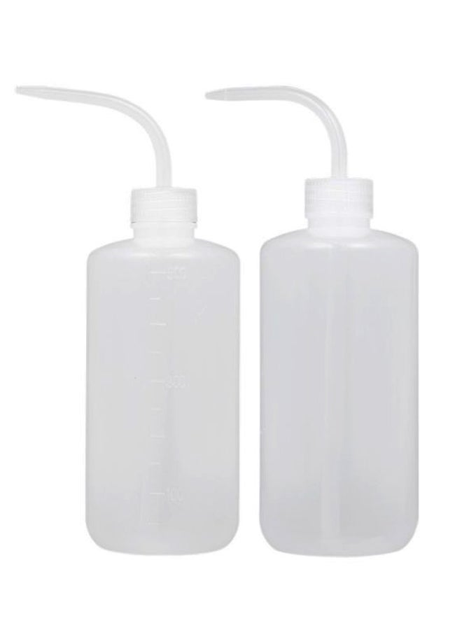 مجموعة زجاجات لغسل التاتو مكونة من قطعتين أبيض - Image 1