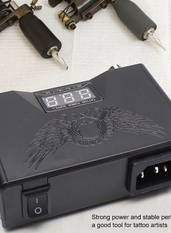 وحدة إمداد طاقة لمكنة وشم محترفة مزوّدة بشاشة عرض رقميّة مع كابل أسود - Image 2