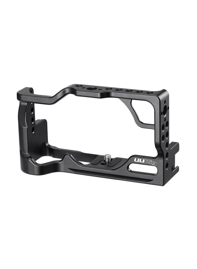 Generic Aluminum Alloy Camera Cage With Cold Shoe For Canon EOS M6 Mark II Black  - Image 1