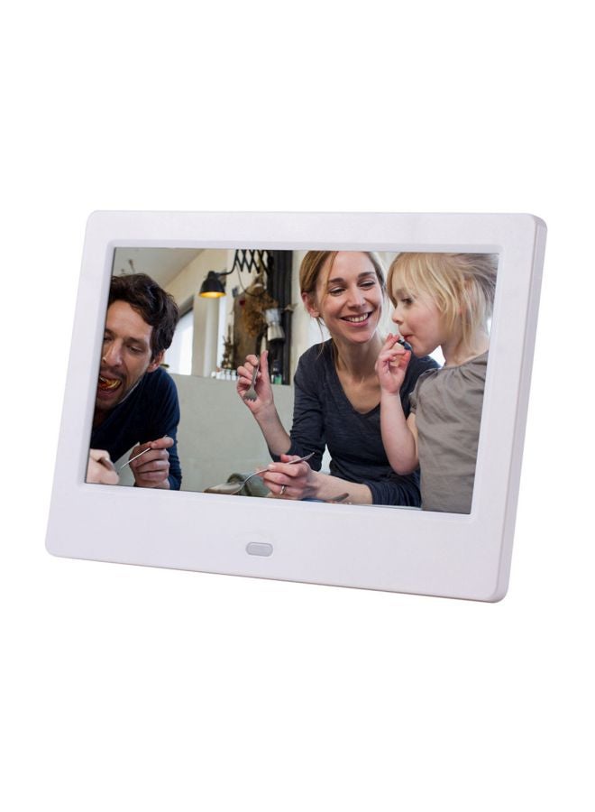 LED Digital Photo Frame With Remote Control White  - Image 1