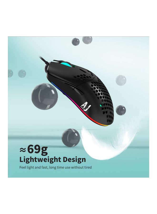 Ajazz USB Wired Gaming Mouse Black  - Image 2
