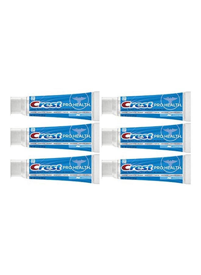 Crest Pack Of 6 Pro-Health Clean Mint Toothpaste 130grams - Image 1