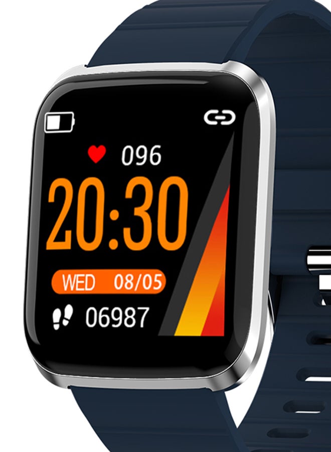 ساعة يد ذكية 116 برو لمراقبة معدل ضربات القلب بشاشة ملونة أزرق / فضي - Image 2