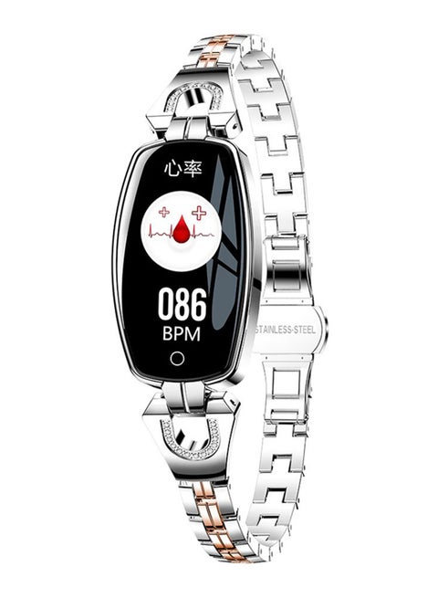 H8 Bracelet Pattern Smartwatch Silver/Black
