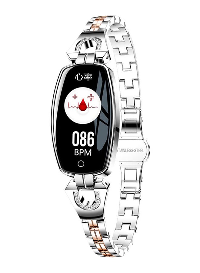 Generic - H8 Bracelet Pattern Smartwatch Silver/Black - Image 1