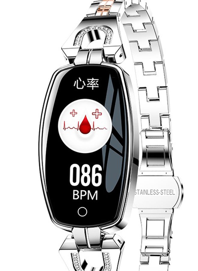 Generic - H8 Bracelet Pattern Smartwatch Silver/Black - Image 1