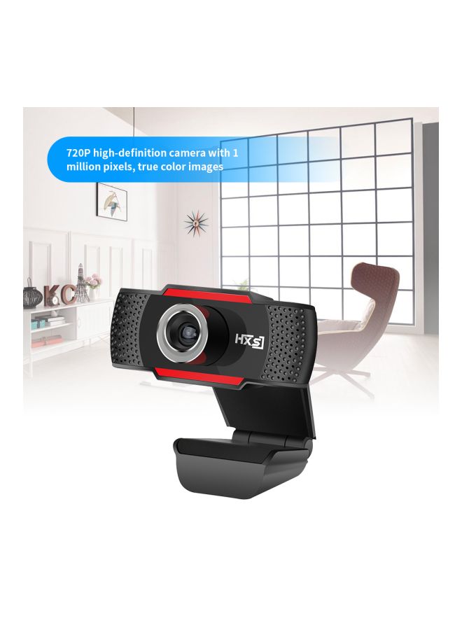 HXSJ 720P Manual Focus Webcam Black/Red - Image 3