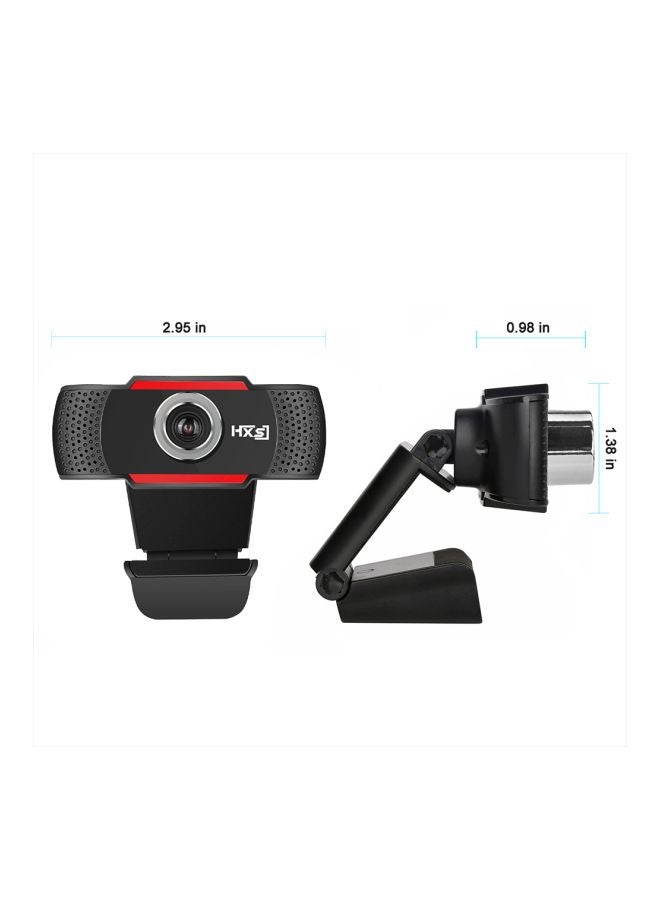 HXSJ 720P Manual Focus Webcam Black/Red - Image 4