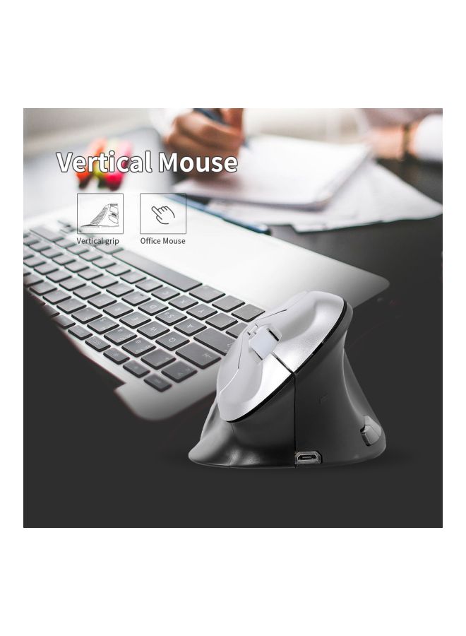 Wireless Vertical Mouse Black/Silver - Image 4