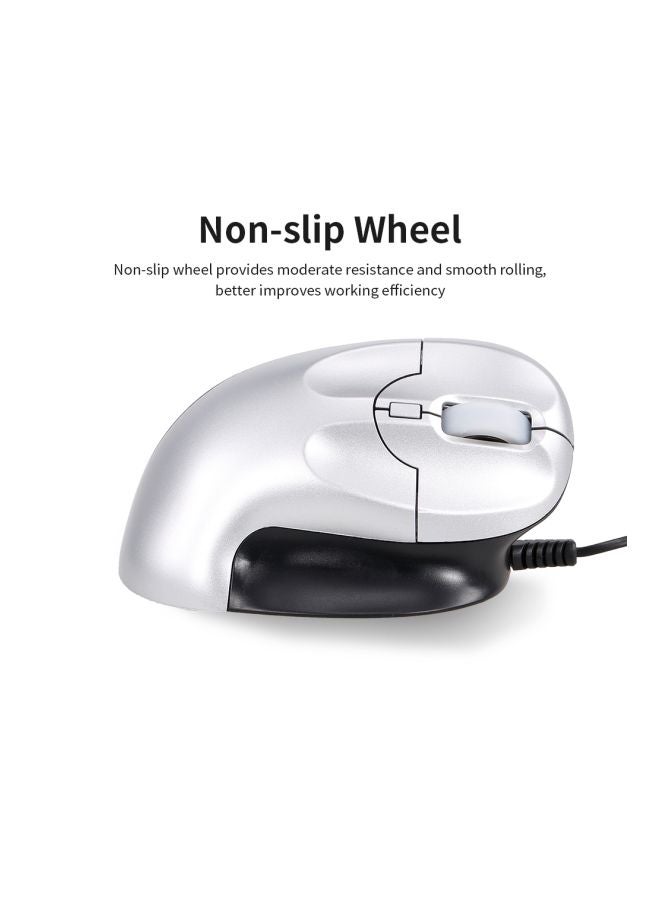 Wireless Vertical Mouse Black/Silver - Image 5
